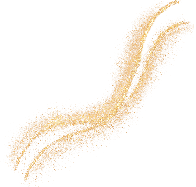 Curvy Gold Glitter